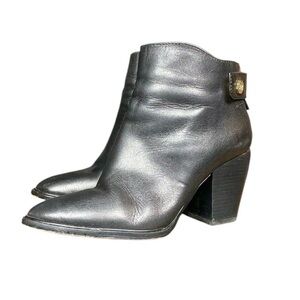 Louise Et Cie Pointy Toe Ankle Boots Black Leather Size 5​​​
